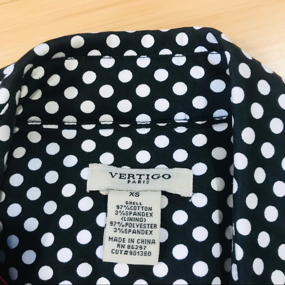 Vertigo Polkadot Trench Coat Size XS - Picture 12 of 12